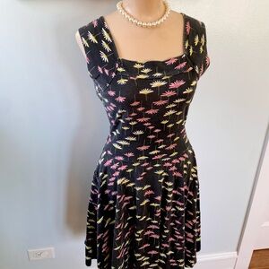 Effie’s Heart Black & Pink Sun Dress L